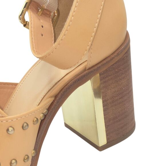 Vince Camuto VC-KERESHA Leather Open Toe Ankle Strap Sandals 8.5M Tan Brazil NEW - Picture 14 of 16